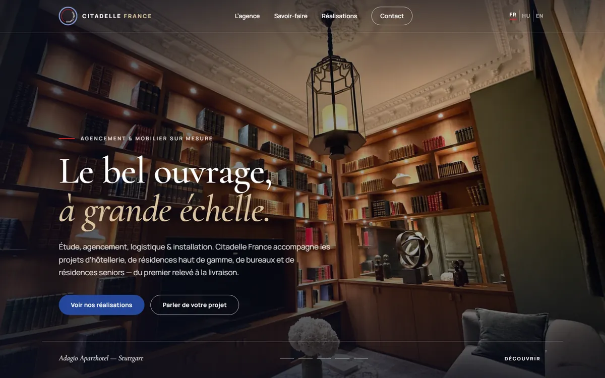 A citadellefrance.com nyitóoldala